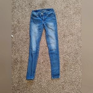 Med Wash, 0 long, American Eagle, Jeans